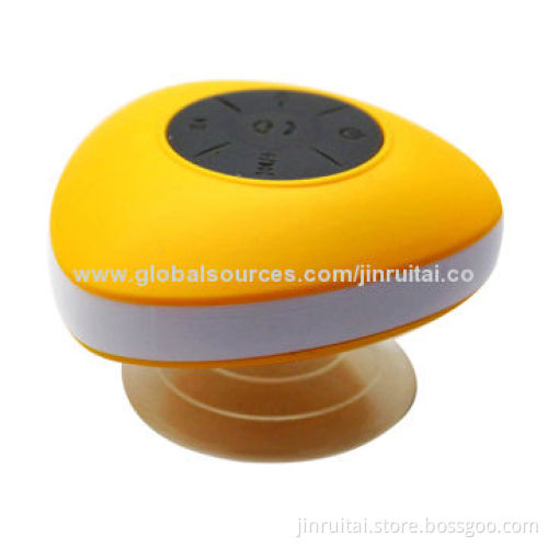 2014 newest design triangle shaped IPX4 waterproof Bluetooth speaker with suction cup